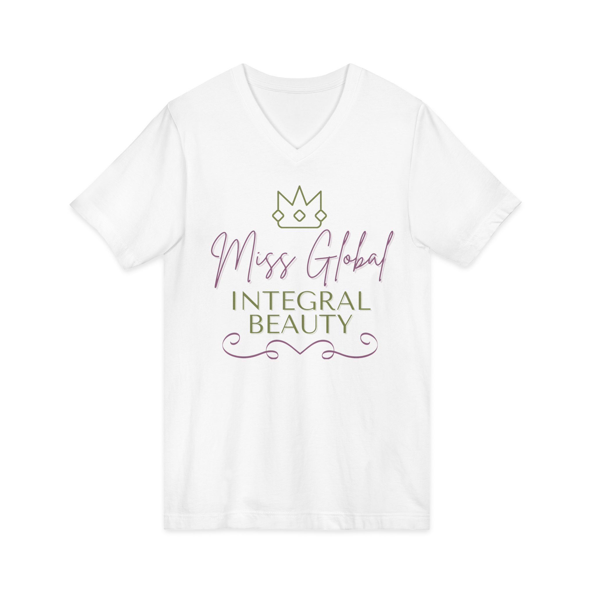 Unisex Jersey Short Sleeve V-Neck Tee - Image 3